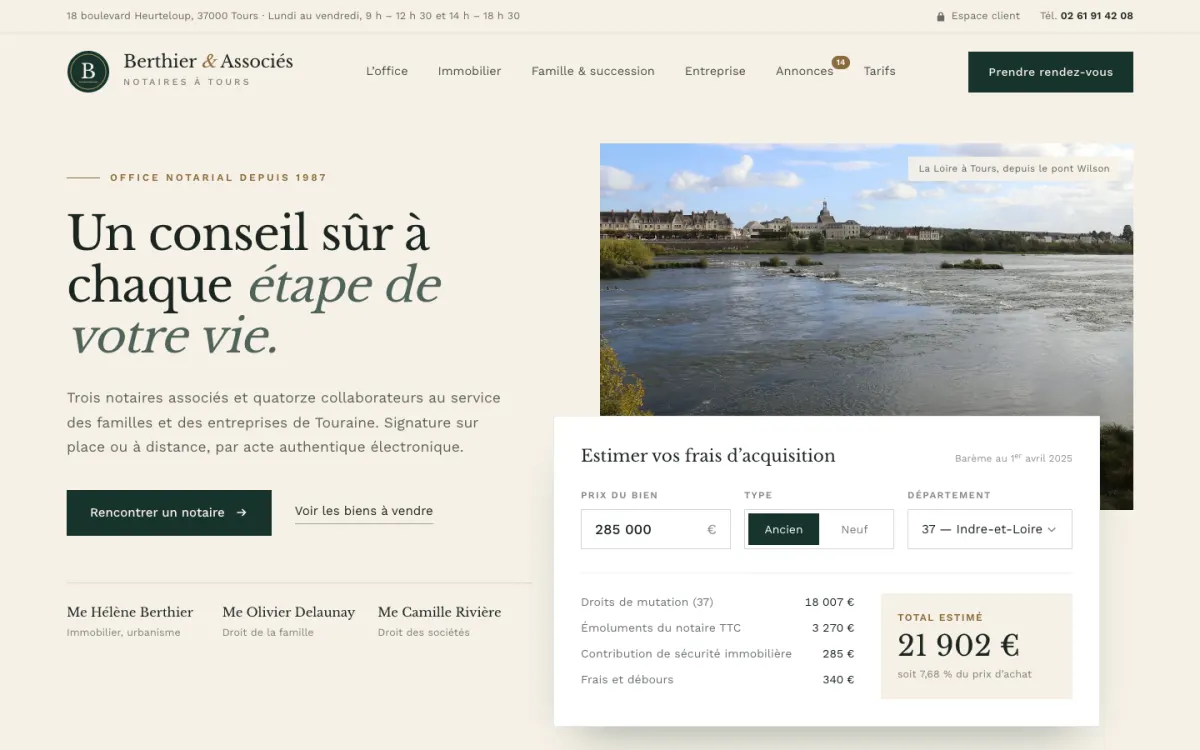 Capture d’écran de berthier-notaires.fr