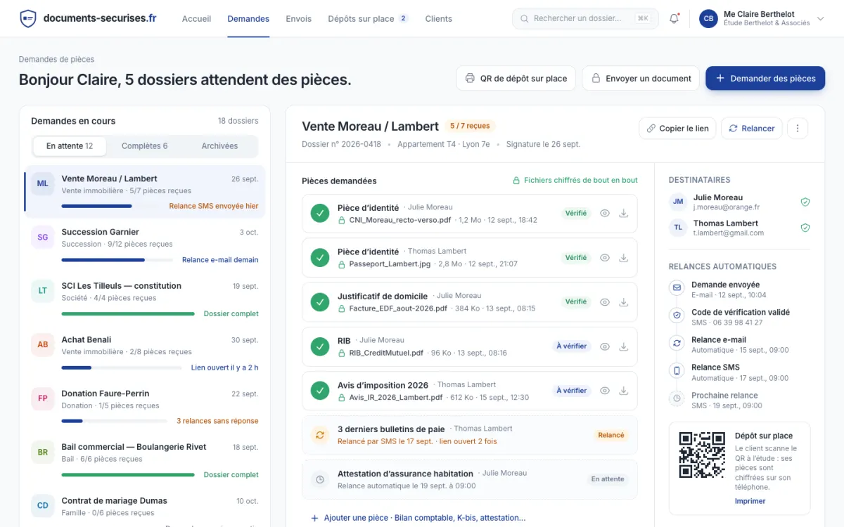 Capture d’écran de app.documents-securises.fr
